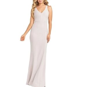 Show Me Your MuMu Morgan Pink Stretch Crepe Sleeveless V-Neck Bridesmaid Gown M
